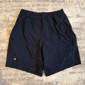 Lululemon Pace Breaker Black Heathered Lined Gym Running Shorts